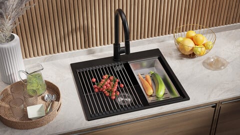 Granitspüle Oslo Schwarz