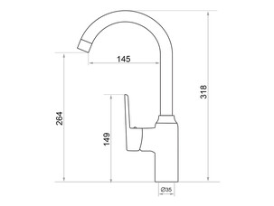 Küchenarmatur mit Perlator Primagran 5800