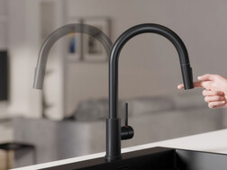 Küchenarmatur mit ausziehbarer Brause und 2 Strahlarten Primagran 9010
