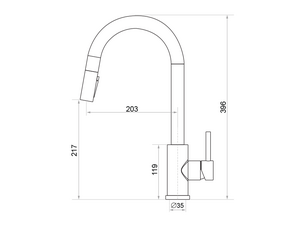 Küchenarmatur 3in1 mit ausziehbarem Auslauf Primagran 9310