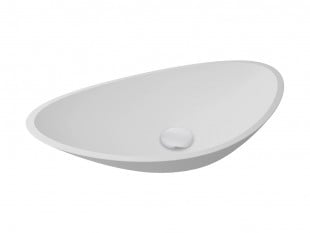 Waschbecken oval Valetta - Aufsatzwaschbecken 54 x 32 cm SLIM