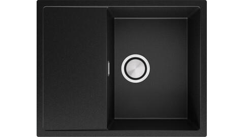 Küchenspüle aus Granit 1 Becken mit Abtropffläche. Einbau Spülbecken Ibiza 620 Compact