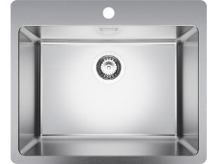 Genf 60 XL Küchenspüle aus Stahl mit 1 Becken ohne Abtropffläche