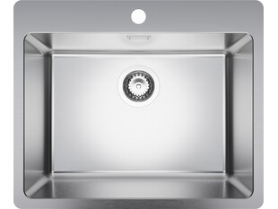 Genf 60 XL Küchenspüle aus Stahl mit 1 Becken ohne Abtropffläche